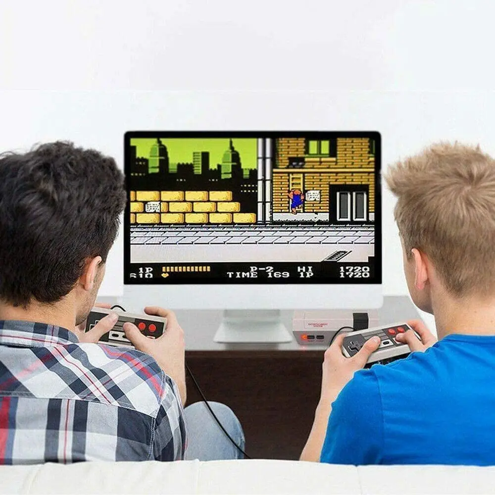 Классическая Мини-игровая Ретро консоль 2021 встроенных игр и 2 классических