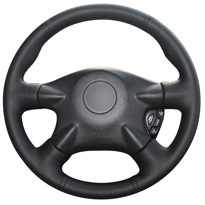 

Black Natural Leather Car Steering Wheel Cover for Nissan Almera N16 Pathfinder Primera XTrail 2001-2006 Renault Samsung SM3