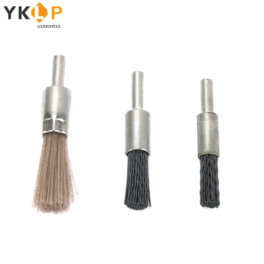 Мини абразивный нейлон проволочная полировальная щетка комплект 10/12/14 мм