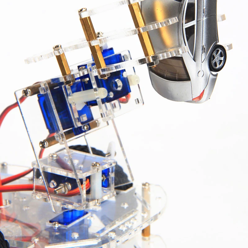 DIY Обучающий набор 4 DOF 3D вращающаяся рука робота коготь механическая RC игрушки |