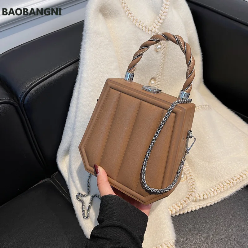 Designer Print Women's Handbag Fashion Chain Crossbody Bag Small Square Tote Shoulder Bag