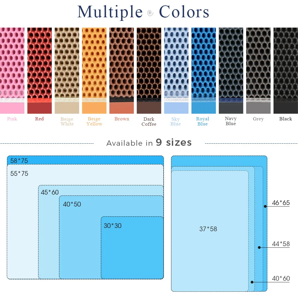 

Color Waterproof Pet Cat Litter Mat Double Layer Non-slip For Cats Pets Litter Trapping Pets Litter Mat Cat Bed Pads House Clean