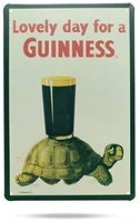 amelia sharpe tin signs vintage guinness cute day turtle wall decoration metal sign home bar garage decoration sign 8x12 inch