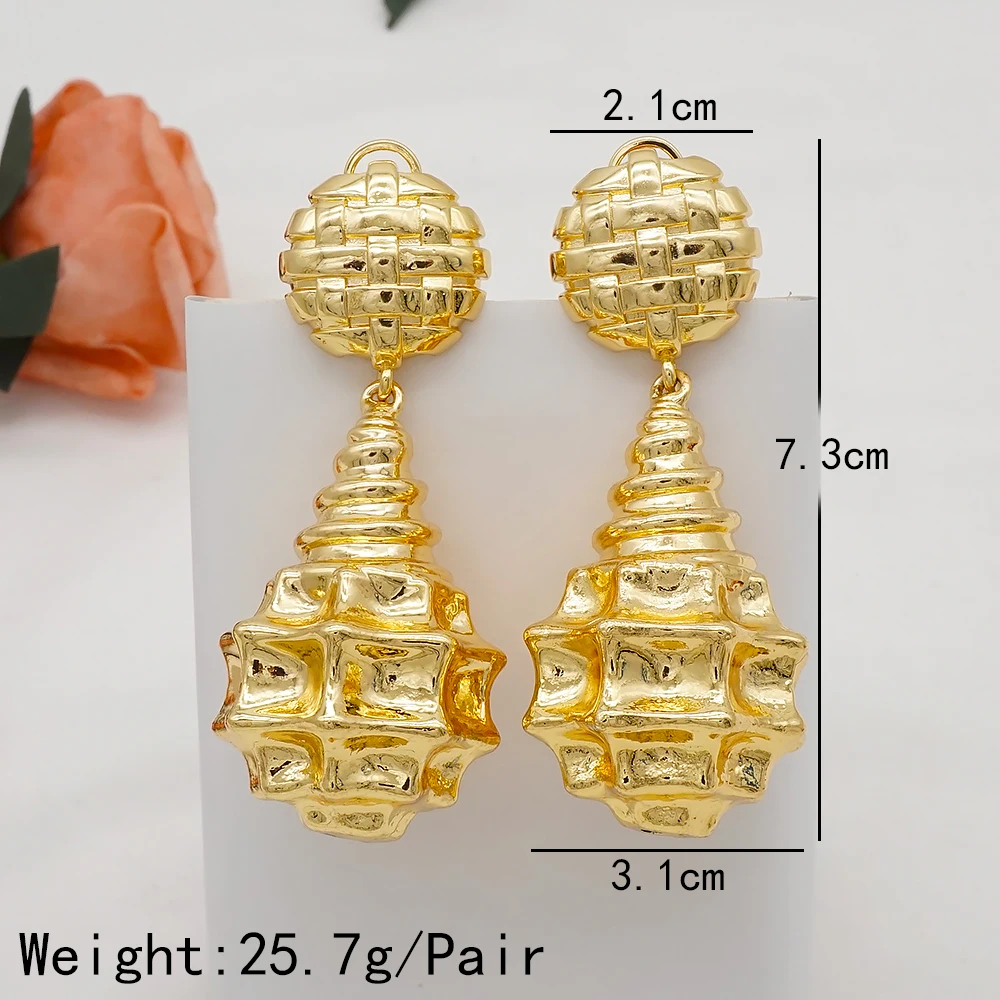 

Hollow Nigerian earrings Classic FashionableDesign Earrings Wedding Bride Accessory