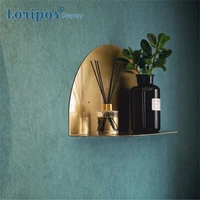 nordic living room wall shelf bathroom kitchen sundries organizer bracket wall mounte shelf brass wall decorative plate rack
