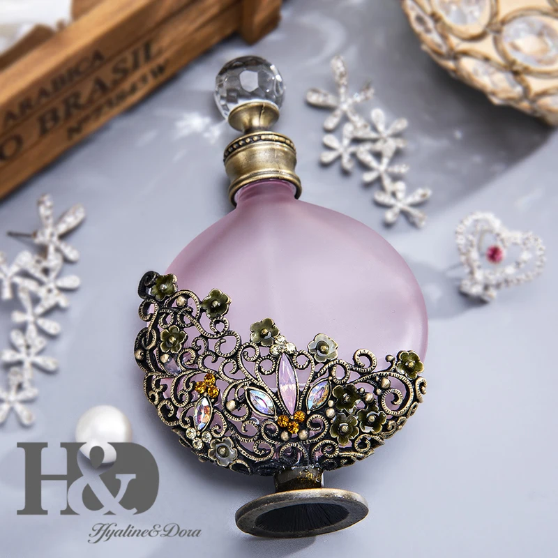H&D, 15 стилей, пустые многоразовые флаконы для духов, Ретро стиль, матовое стекло, тонкий ароматизированный ароматизатор, контейнер для эфирных масел, Декор, подарок для девушек