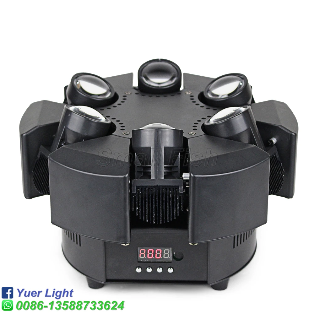 Светодиодный сценический прожектор профессиональный вращающийся DMX512 6 х10 Вт RGBW 4