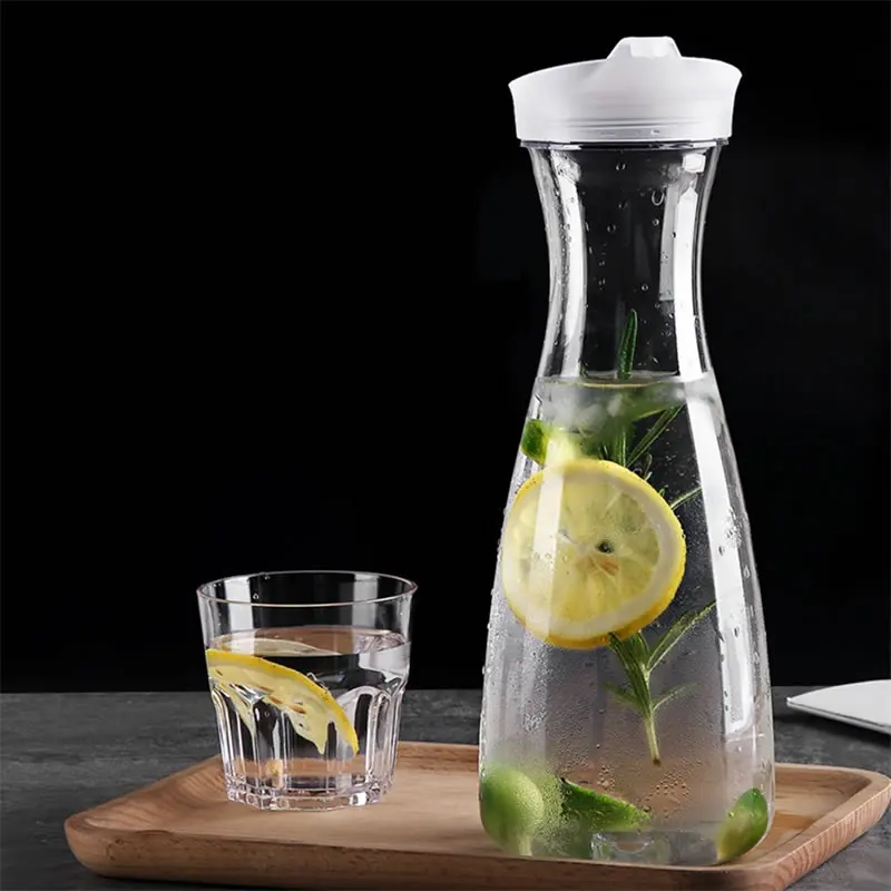 

1600ML Transparent Water Bottle Juice Bottle Food Grade Plastic Water Juice Ice Tea Jug With Lid Water Pitcher Drinkware