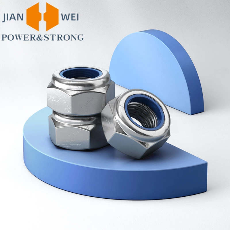 

M2 M2.5 M3 M4 M5 M6 M8 M10 M12 M16 M18 M20 M22 M24 M27 304 Stainless Steel Hex Nylon Pad Insert Lock Nut Self-locking Nuts