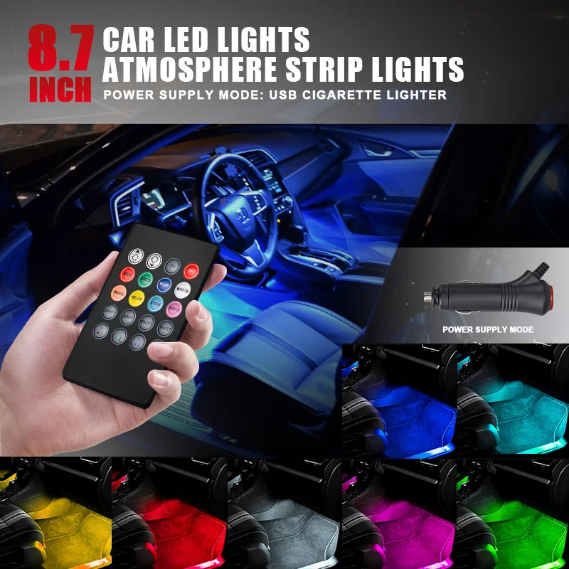 AOGENIU атмосферсветильник светодиодная Автомобильная напольная лампа RGB | Отзывы и видеообзор