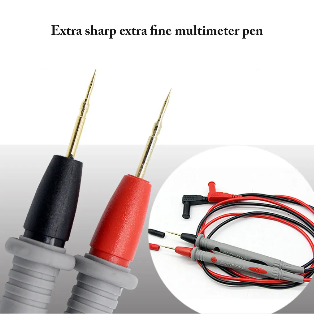 20A 1000V Probe Test Leads Pin for Digital Multimeter Needle Tip Multi Meter Tester Lead Probe Wire Pen Cable