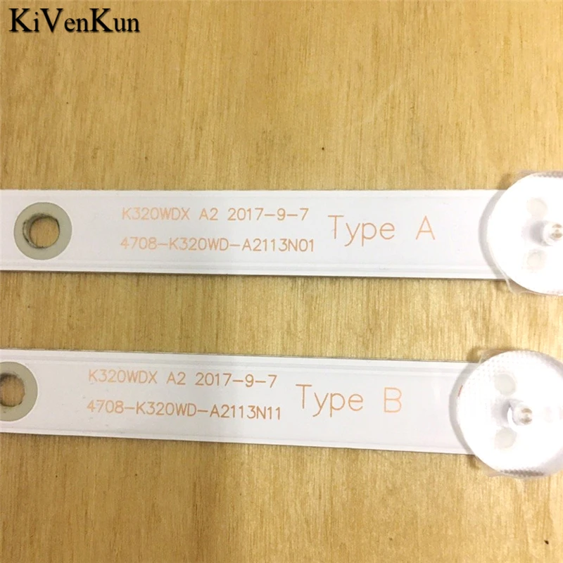 582mm TV Lamps Kit LED Backlight Strips For Romsat 32HSK1810T2 Bars K320WDX A1 Bands Rulers 4708-K320WD-A2113N01 A2113N11 AB - купить по