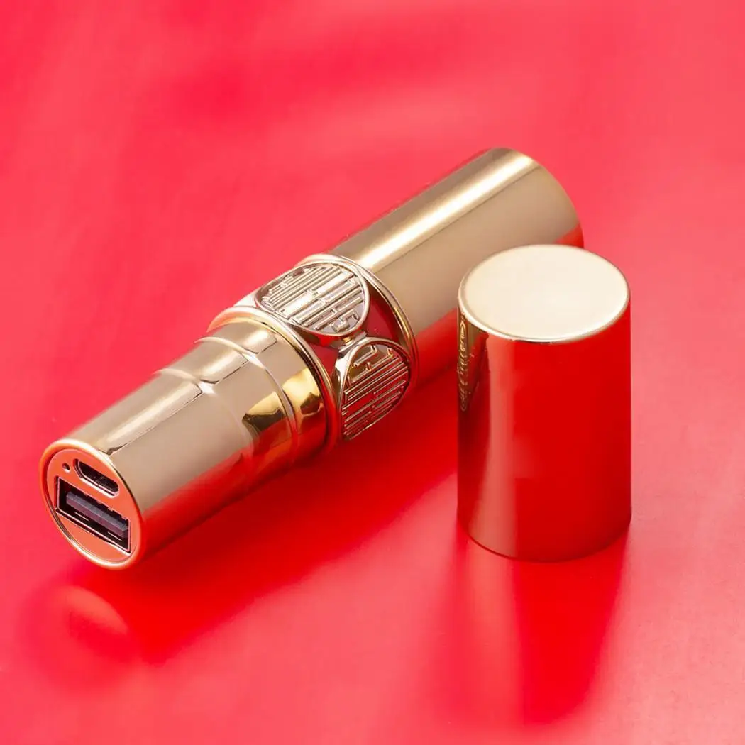 Креативный портативный банк силы 3000mah губная помада образный блок питания