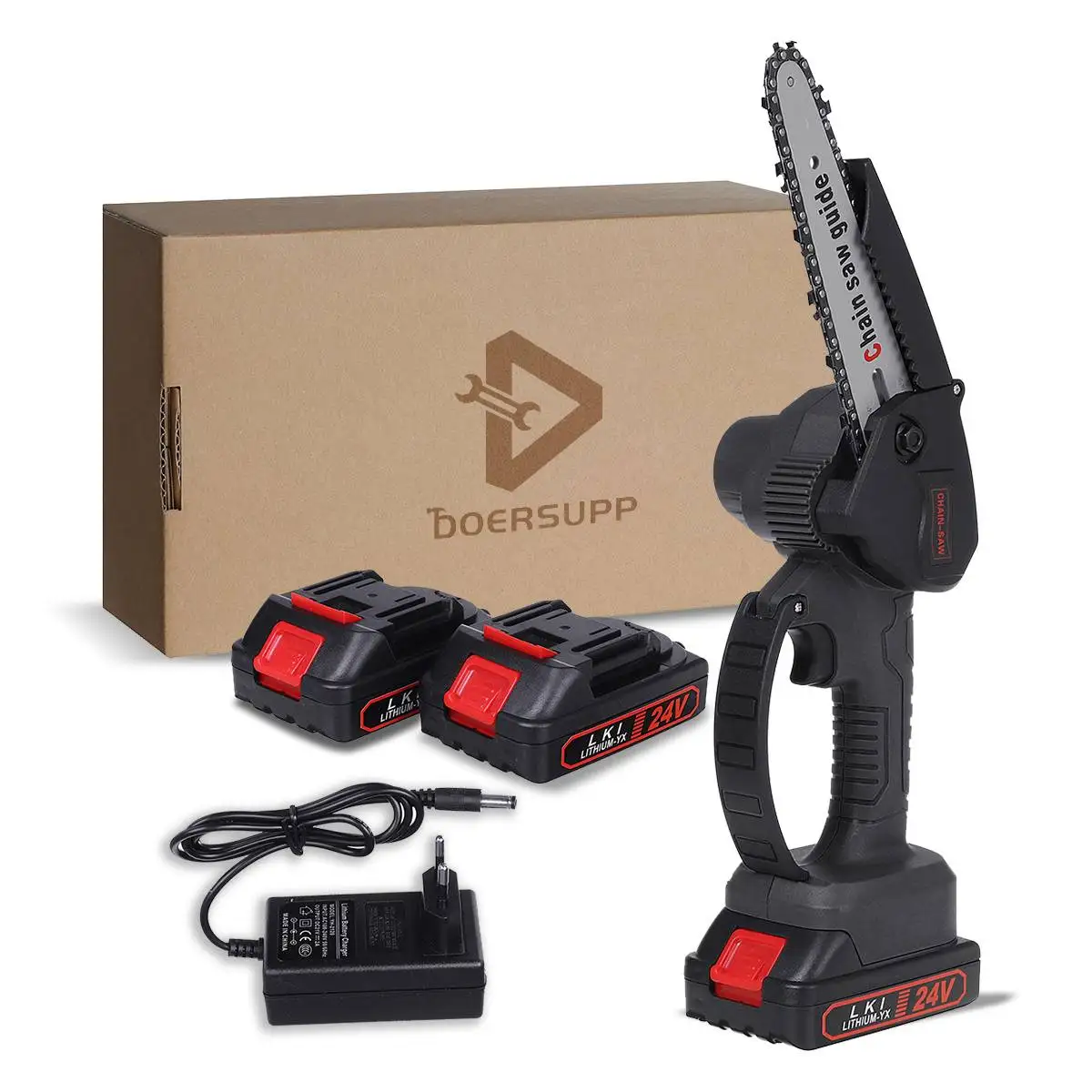 

6 INCH 2000W Electric Chain Saw Power Pruning ChainSaw Cordless Garden Tree Logging Woodworking Cutter Tool for Makita Battery