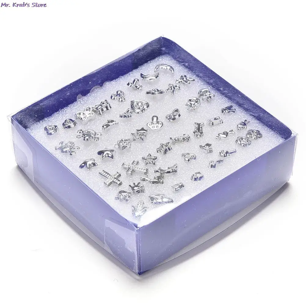 24Pairs Mix Silver Plated Plastic Ear Stud Earring Set Bijoux Bohemian Earrings Jewerly For Girls | Украшения и аксессуары