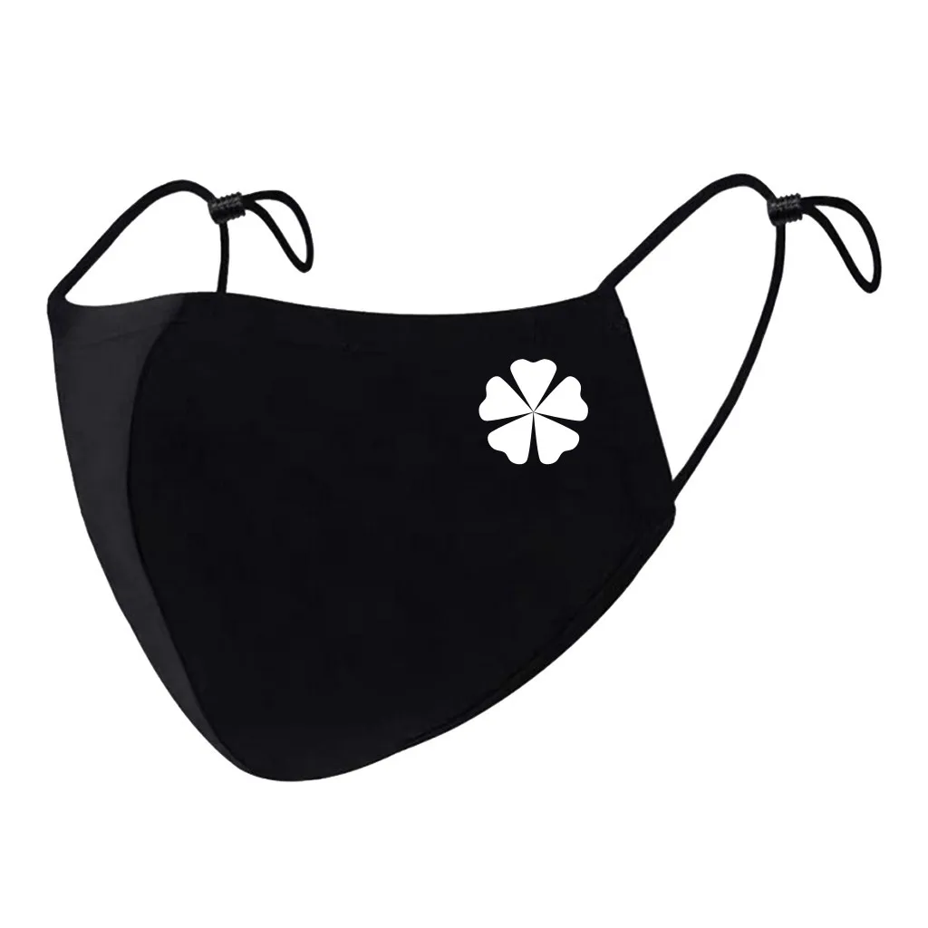 

Black Print Fashion Masque Mouth-muffle Dust Reusable Mouth Face Masks Mouth Cover For Man Women Adjustable Mask Masque Tissu