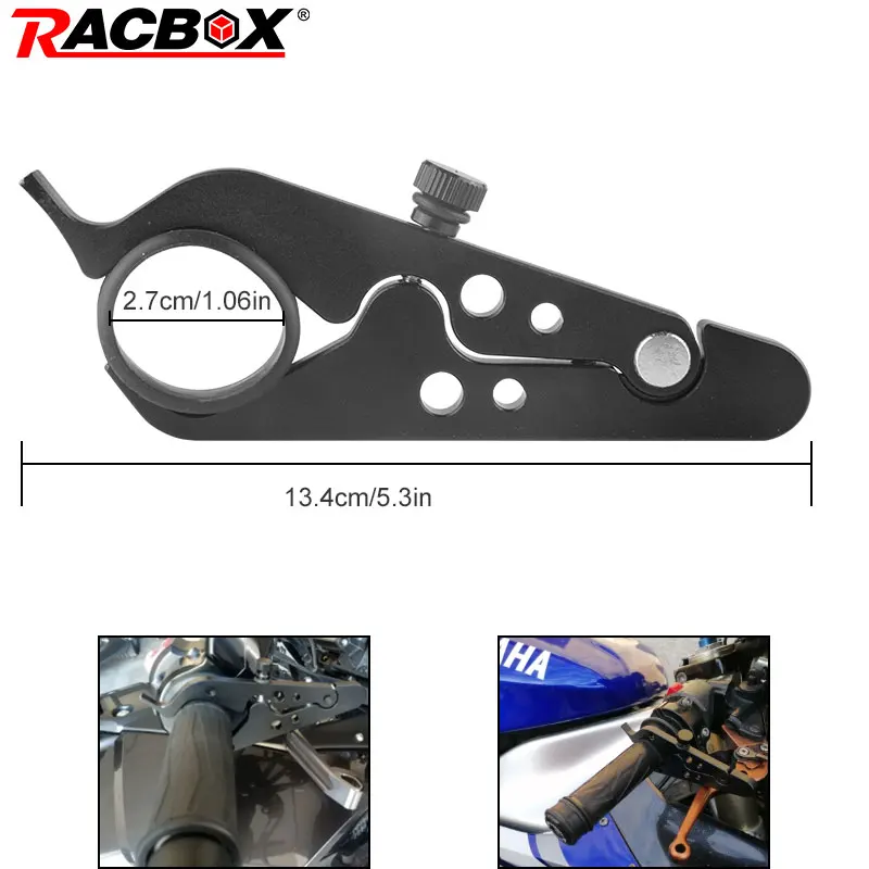 Универсальный черный мотоцикл круиз контроль дроссельной заслонки зажим для Honda
