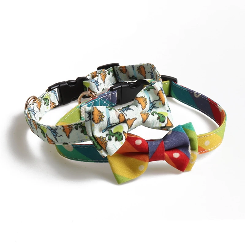 Бант для собаки ошейники собак Высокое качество малых и средних Цепочки ожерелья