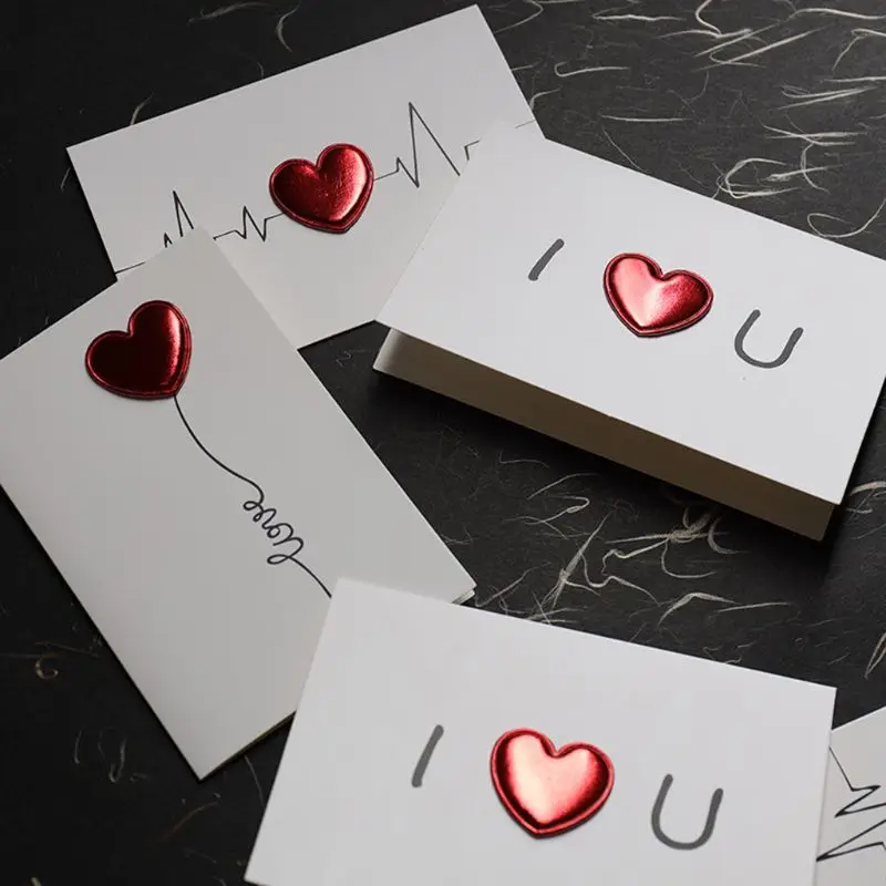 

Valentine's day heart-shape LOVE stereo greeting card Heartbeat design card