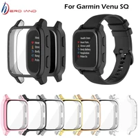 full screen protective smart watch case for garmin venu sq plating tpu soft cover full screen protector shell for garmin venu sq