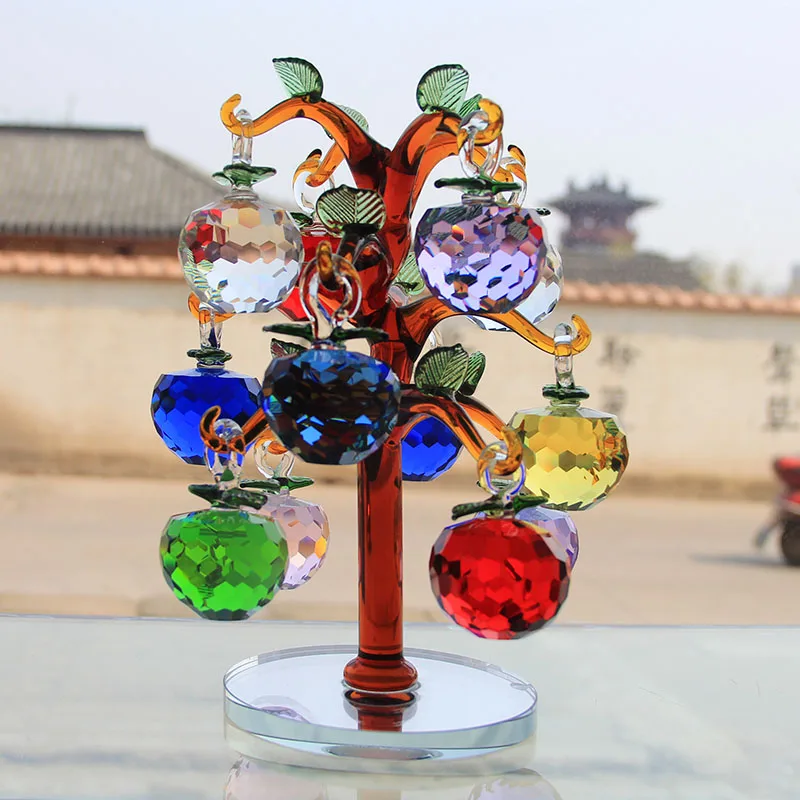 Хрустальные украшения из яблони с 6/812 шт висячие граненые яблоки домашний Декор