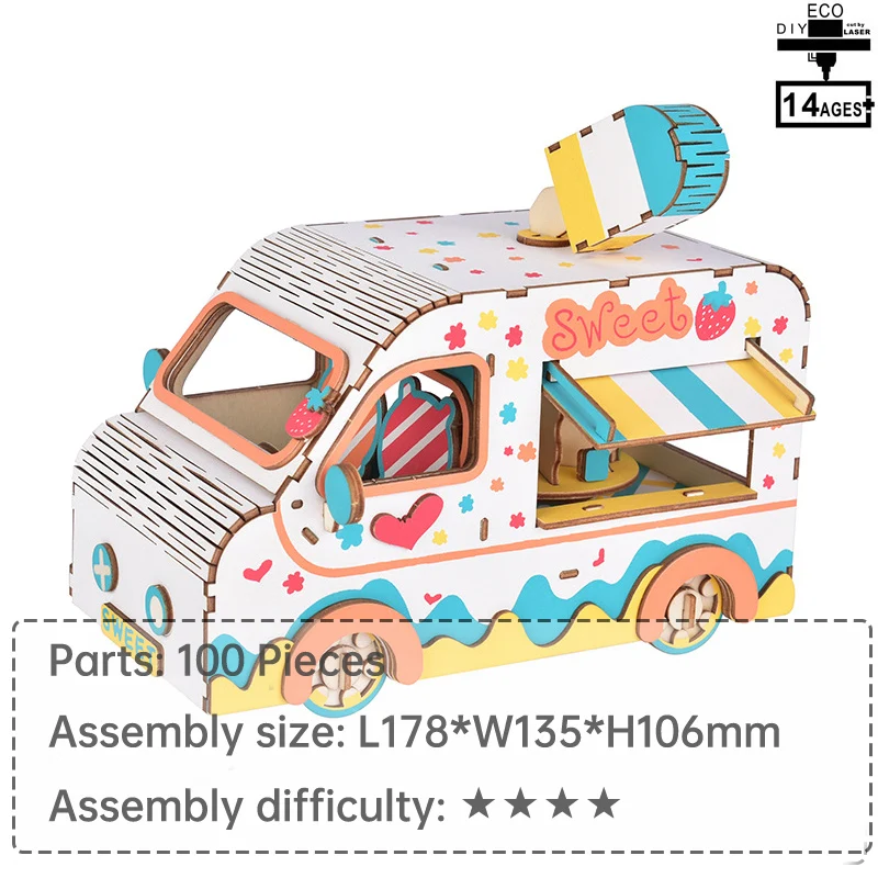 

an ice cream truck toys wooden toys for kids baby puzzle toys for children kids educational toys creative toys 3d puzzle