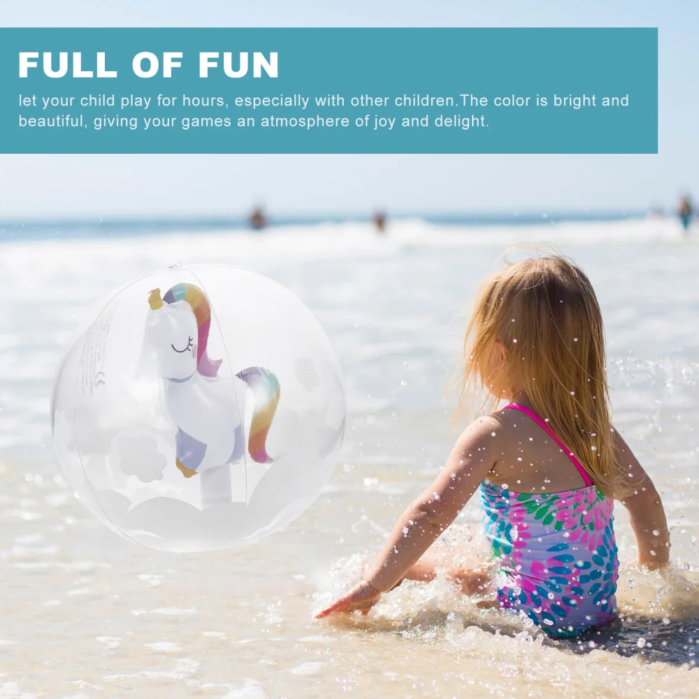 

3Pcs Children Beach Balls Inflatable Toys Portable Toy Balls (Random Color)