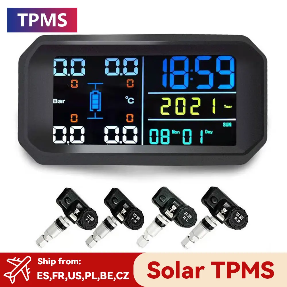 

TPMS Автомобильная солнечная система контроля давления в шинах сигнализация TMPS внутренний датчик шин колеса