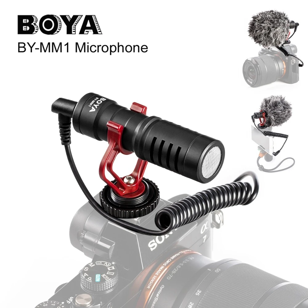 BOYA BY-MM1 микрофон для видеокамеры Zhiyun Smooth 4 DJI OSMO DSLR камера iPhone 12 11 XS 8 7 Andriod Smartphone |