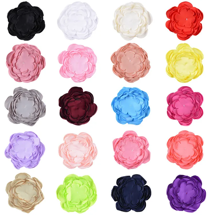 1 шт. 4 дюйма искусственные многослойные тканевые цветы для украшения волос
