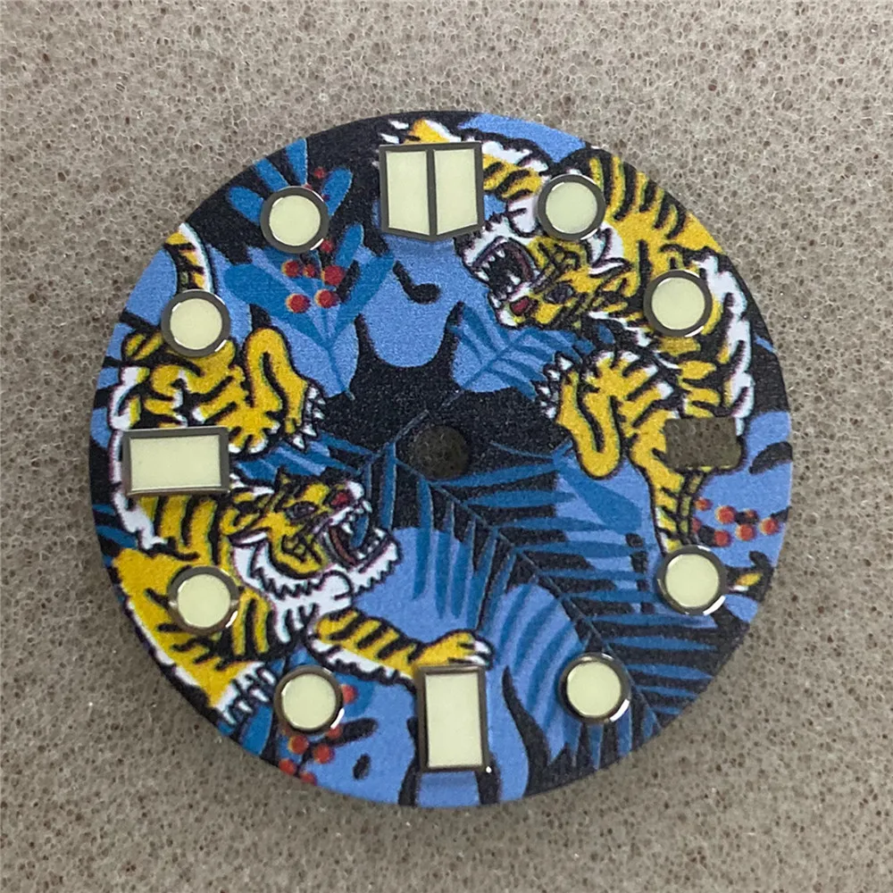 

28.5MM Watch Dial C3 Super Luminous Dial for NH35A /4R36A Watch Movement Modification Parts