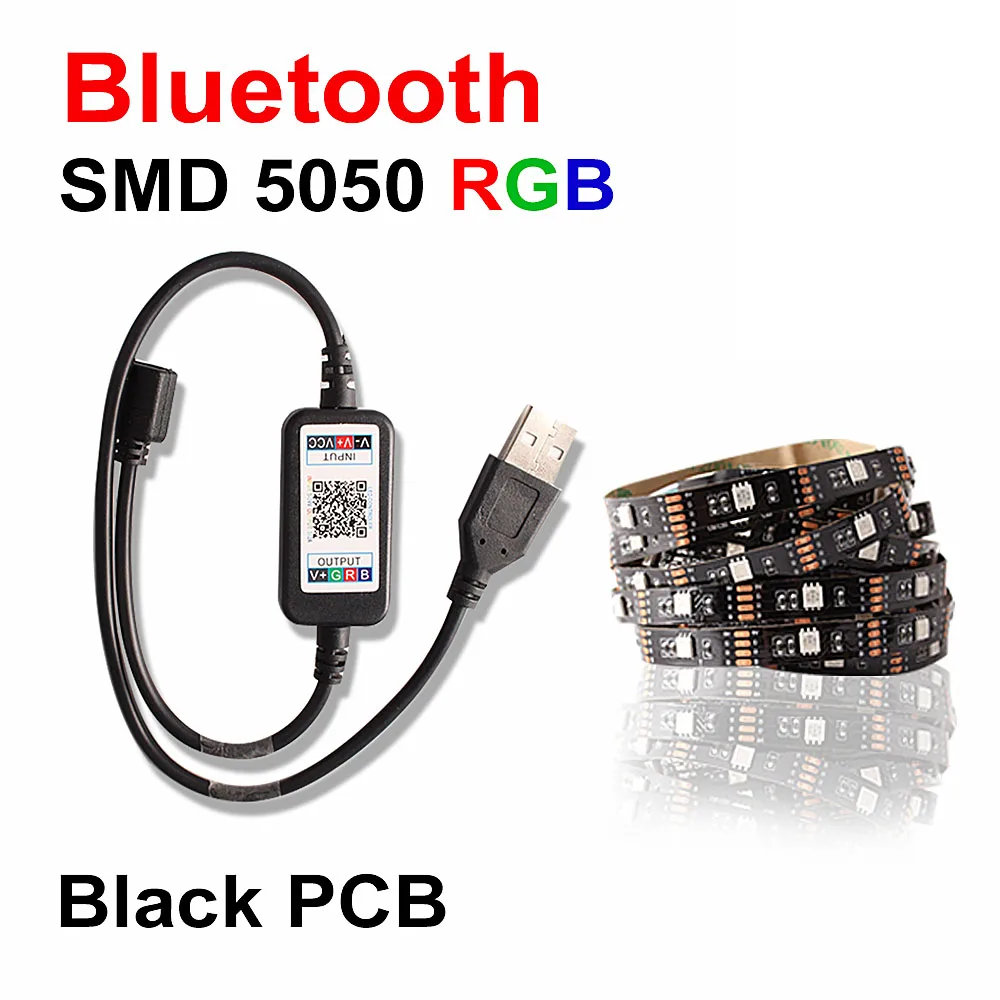 Bluetooth Kit 0,5 м Bluetooth светодиодный светильник спальня комод шкаф кухонный светильник музыкальный контроль ночной Светильник USB светодиодный RGB декоративный светильник ing lampara - Цвет: Bluetooth Kit