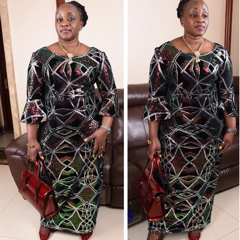 Лучшие продажи бархат африканская кружевная ткань с блестками Мягкий теплый