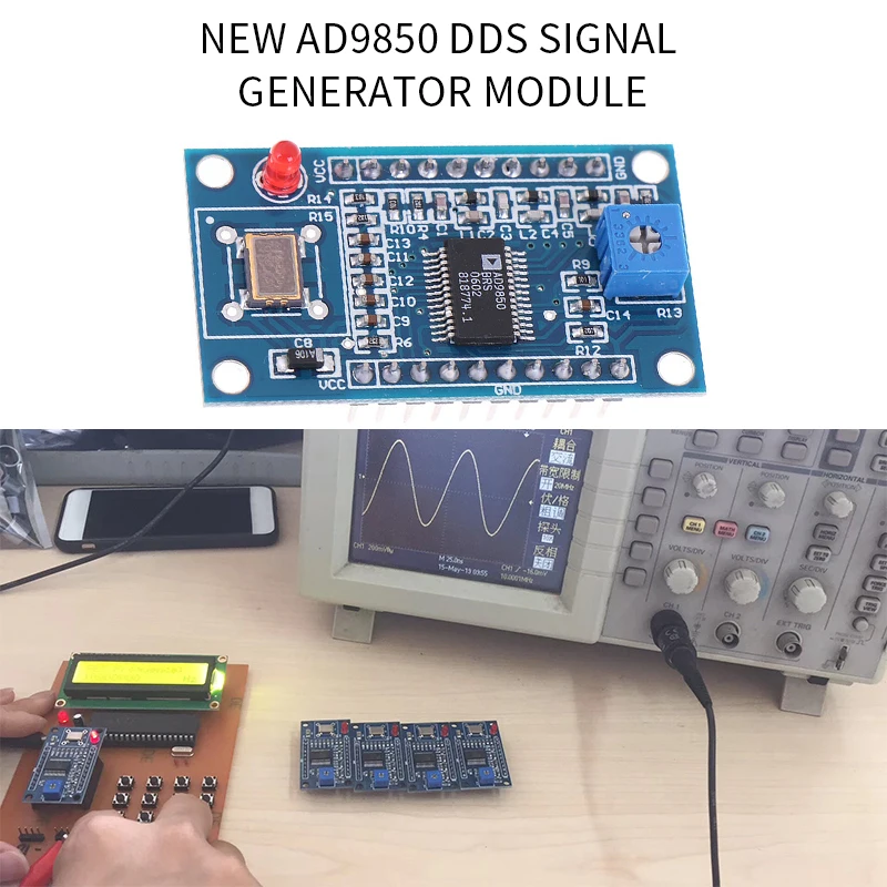 Модуль генератора сигналов AD9850 DDS квадратный осциллятор с низким фильтром