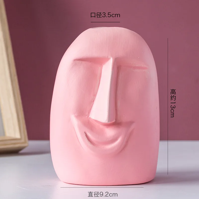 

Ceramic Dried Flower Vase nordic home decoration accessories Face Funny vases Living Room Home decor abstract Gifts
