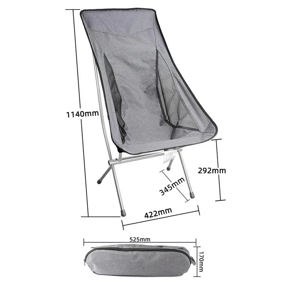 구매 방수 휴대용 야외 의자 접이식 캠핑 의자 스토리지 가방 알루미늄 합금 낚시 비치 의자 대형