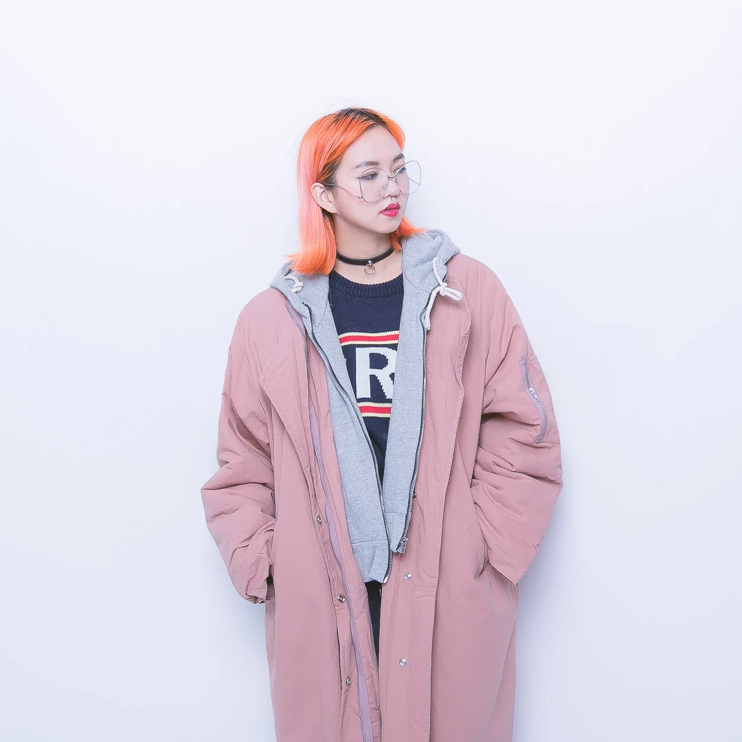 

Fake two-piece Cotton-padded Jacket Women Winter new mid-length Cotton-padded Jacket to keep Warm and Fashionable loose