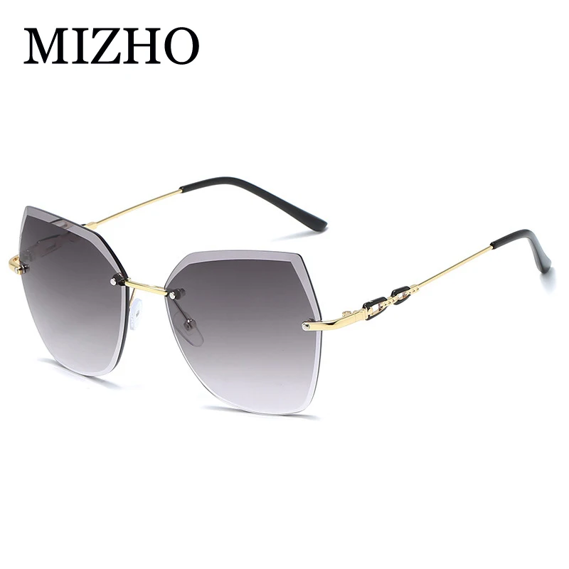 Женские солнцезащитные очки без оправы MIZHO роскошные брендовые дизайнерские