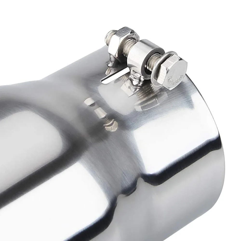 Creadgey New Universal Matt Glossy Chrome Muffler Tip Stainless Steel Tail Pipes Rear Exhaust Pipe Automotive Car Accessories