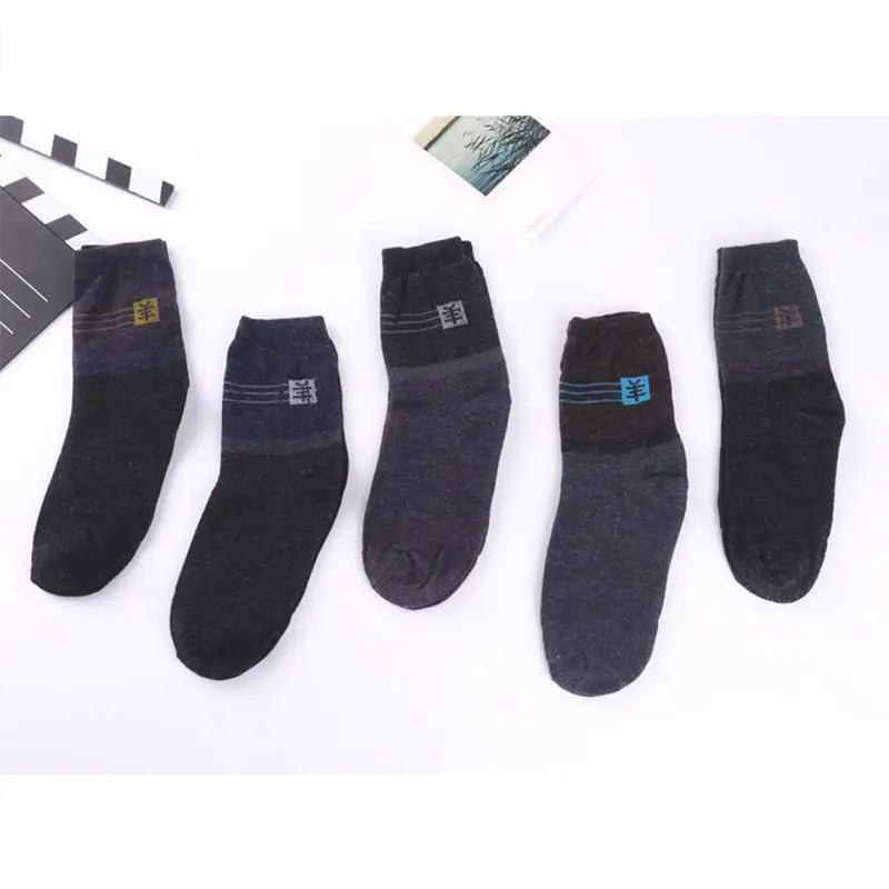 1 пара осенне зимних мужских шерстяных носков Высококачественные мягкие мужские