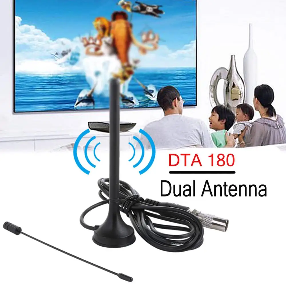 Цифровая комнатная ТВ антенна HD стандартная DVB T Бесплатная передача 30 дБ
