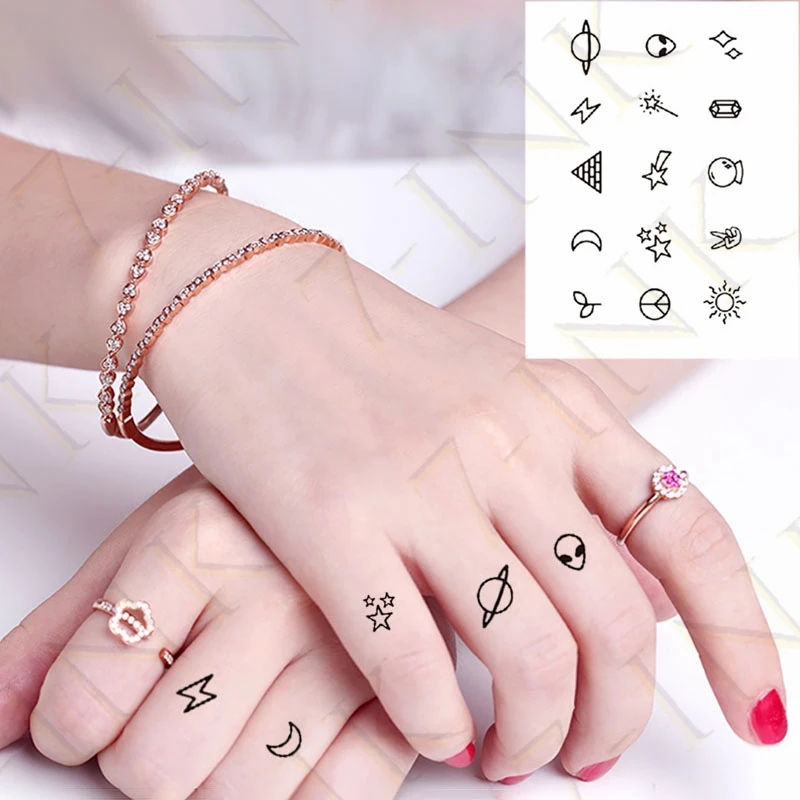 Водостойкая Временная тату наклейка старая школа цветочный пистолет нож якорь