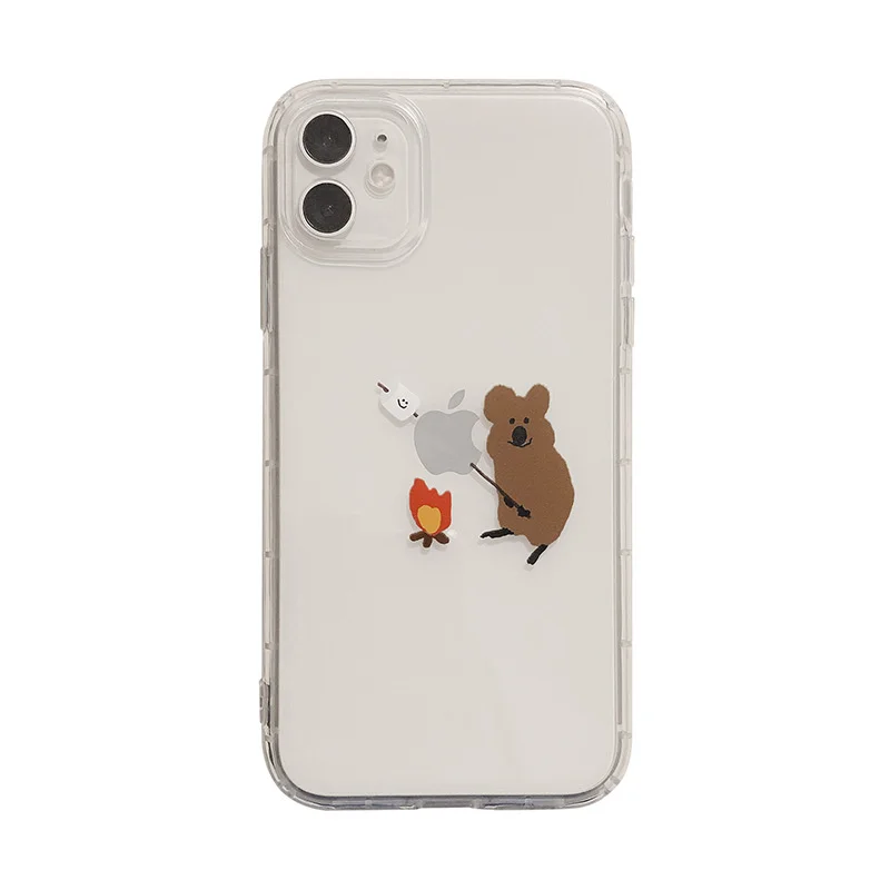 

2021 Interesting Cartoon Animal Koala Cover Case For iPhone 13 12min 12Pro 12ProMax 11 11PROMAX 11PRO SE2020 8 7Plus 8Plus X XR