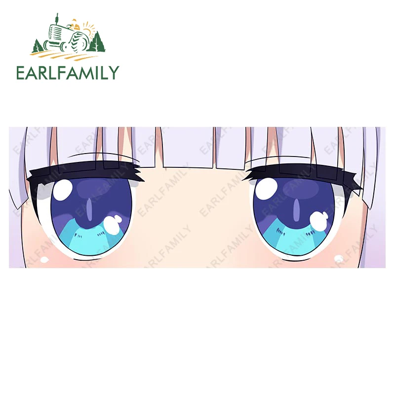 

EARLFAMILY 15cm x 5.6cm Anime Kanna Kamui Eyes Slap Car Sticker Vinyl Decal Car Styling JDM Classic Cute Peek Girl Stickers