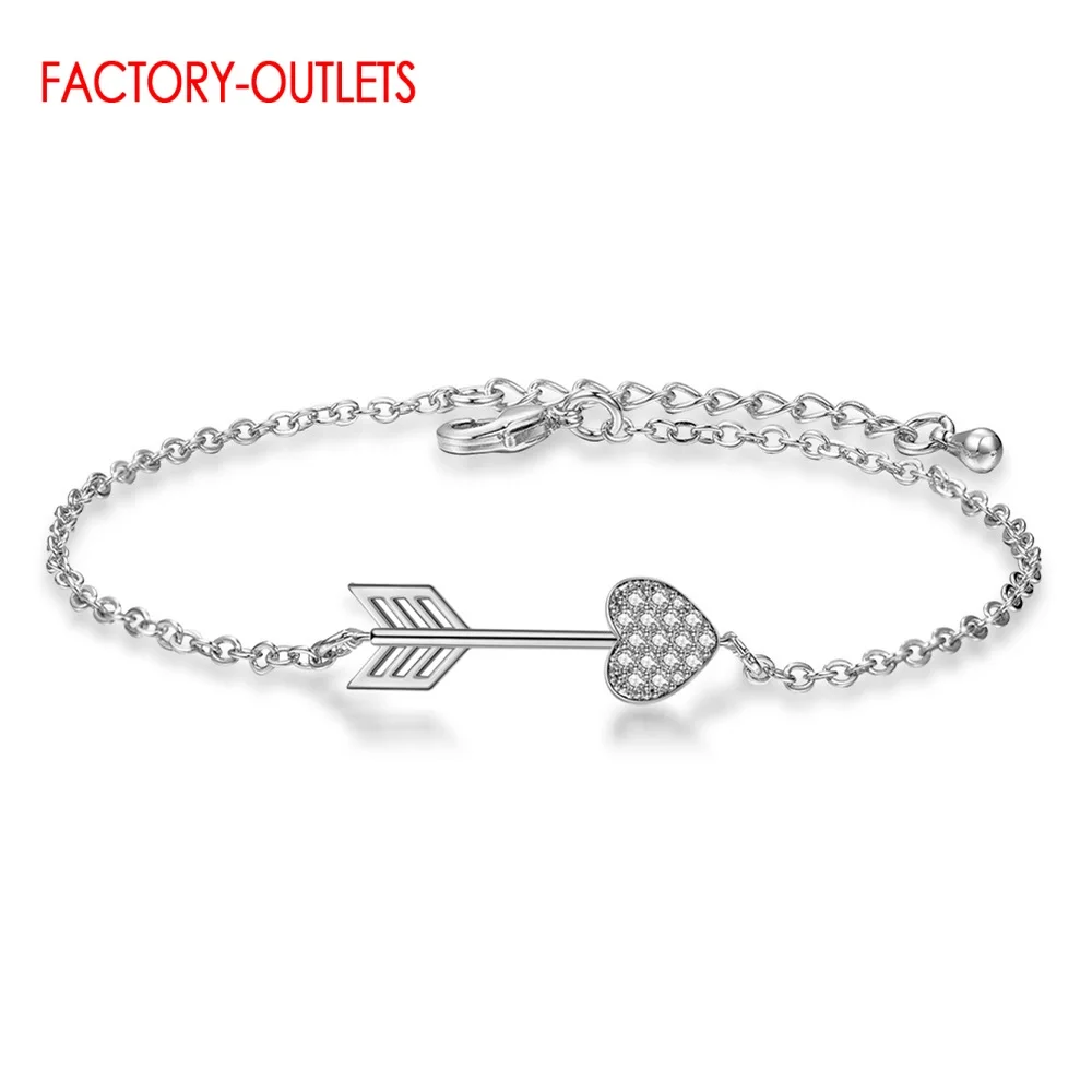 

Браслеты женские из серебра 925 пробы, с подвесками в форме стрелы