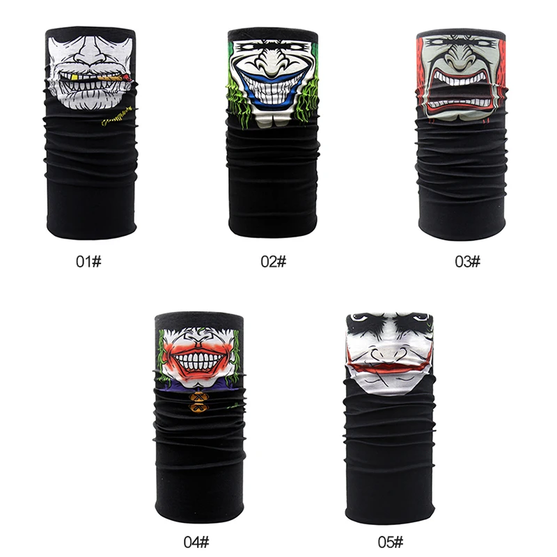 Мотоциклетная маска для лица бесшовный череп скелет шейный шарф велосипеда