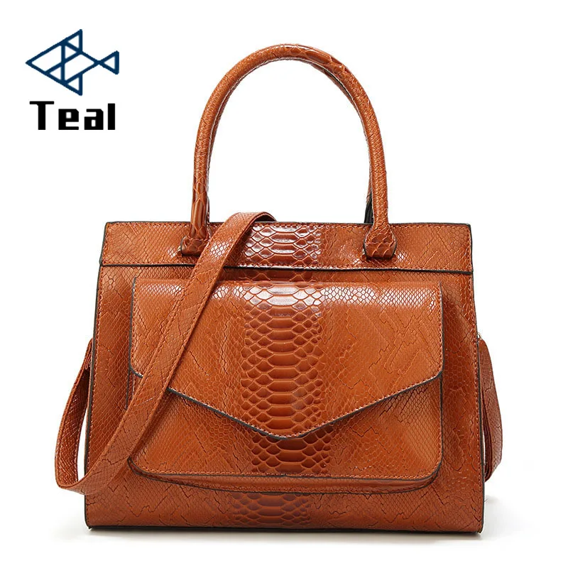 2020 женская сумка из змеиной кожи роскошная Брендовая кожаная с сумкой тоут