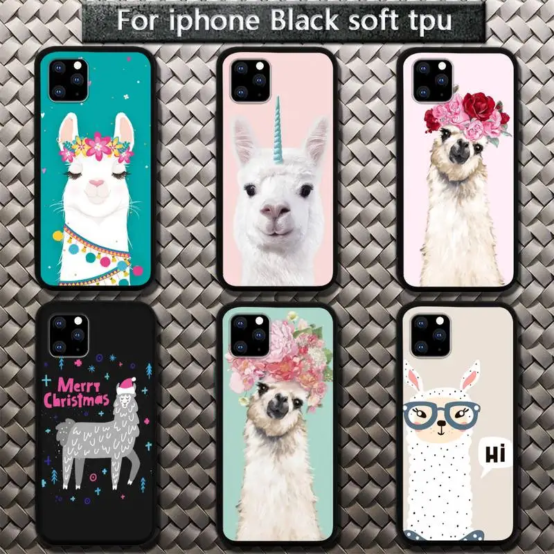 

Cute Animals Llama Alpaca Phone Case for iphone 11 12 13 pro se 20 max xr xs x 7 8 6s plus mini Fundas Coque cover