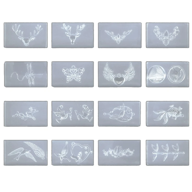 

12Pcs Button Flower Key English Letters Pendant Mold Kit Alphabet Pendant UV Resin Silicone Mold Jewelry Making Tools