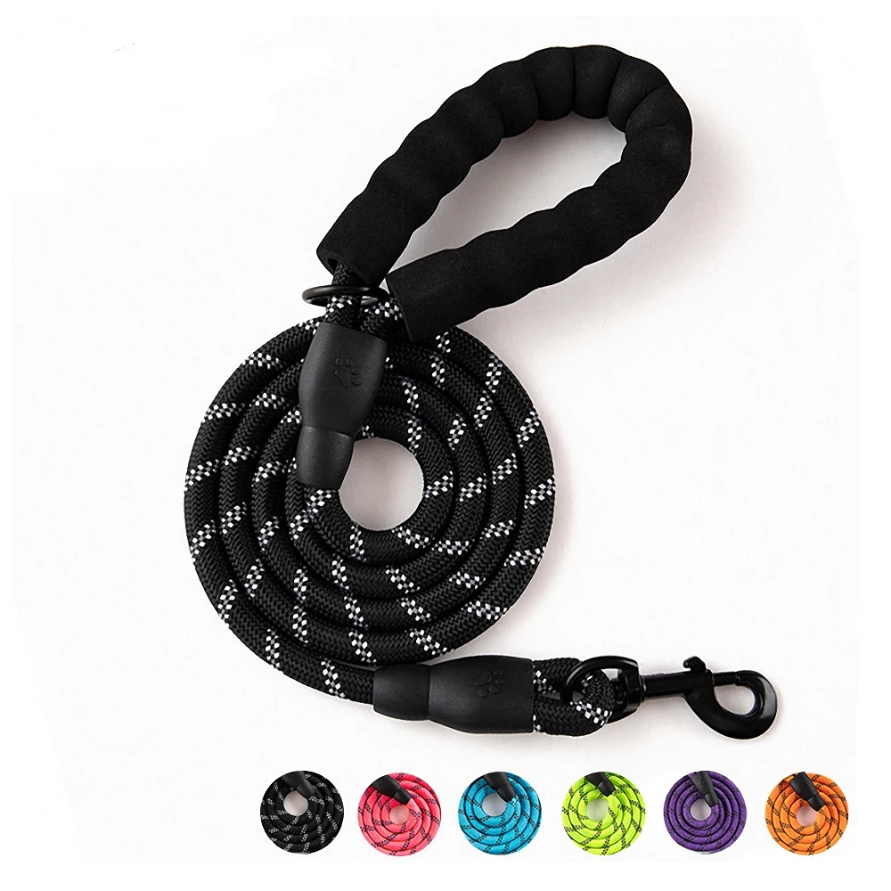 

1.5M Reflective Pets Leashes Durable Dog Long Traction Belt Leash Nylon Rope Outdoor Dog Walking Training Supplies